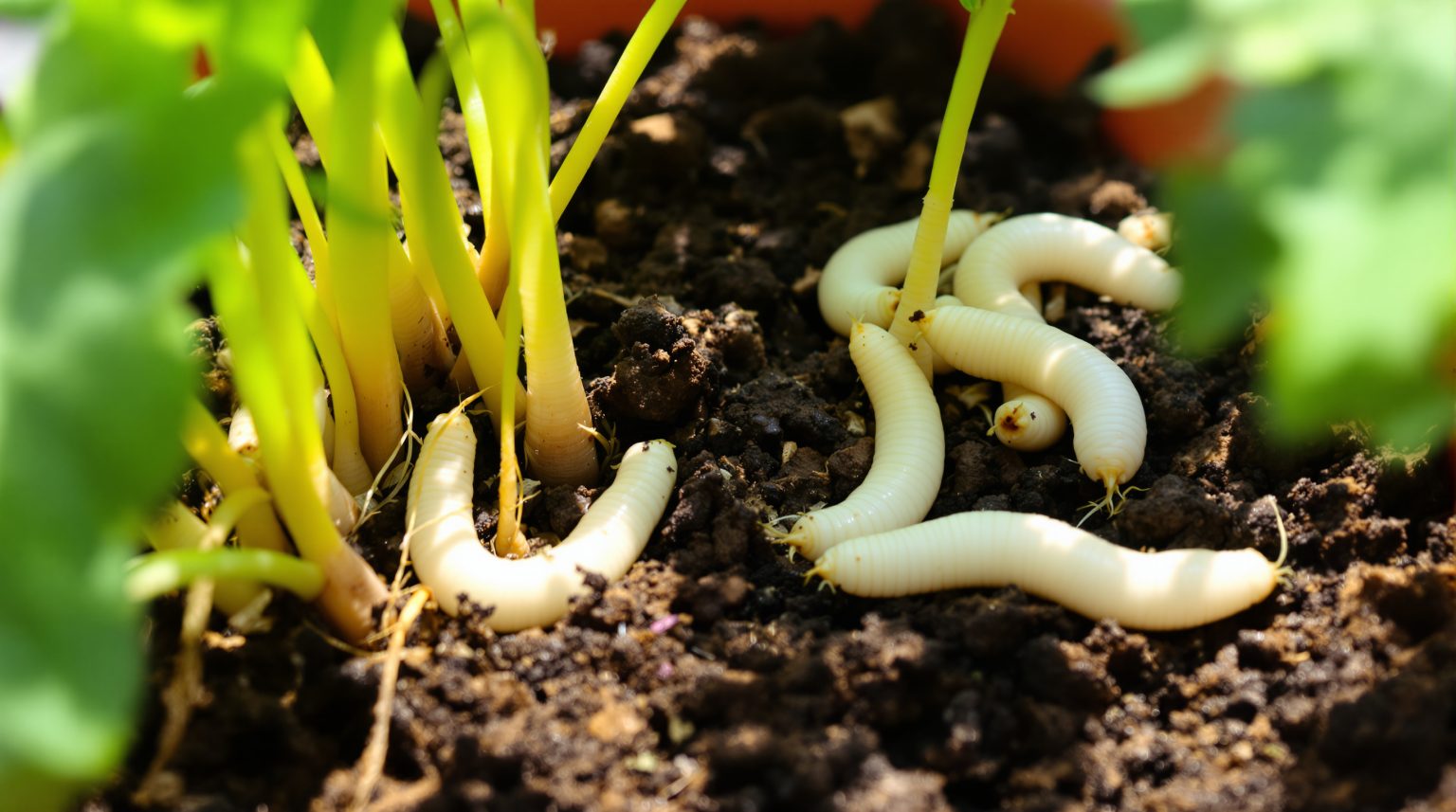 Gros vers blancs dans les pots de fleurs : Comment les éliminer efficacement et protéger vos plantes