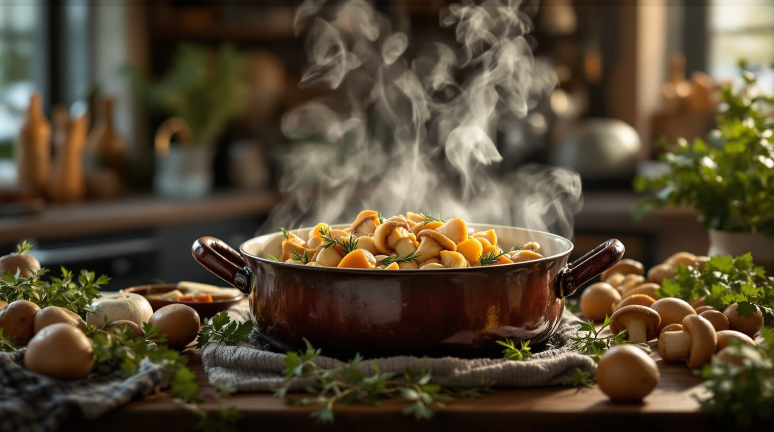 Recette pintade en cocotte champignons : Savourez ce plat réconfortant et facile à préparer !