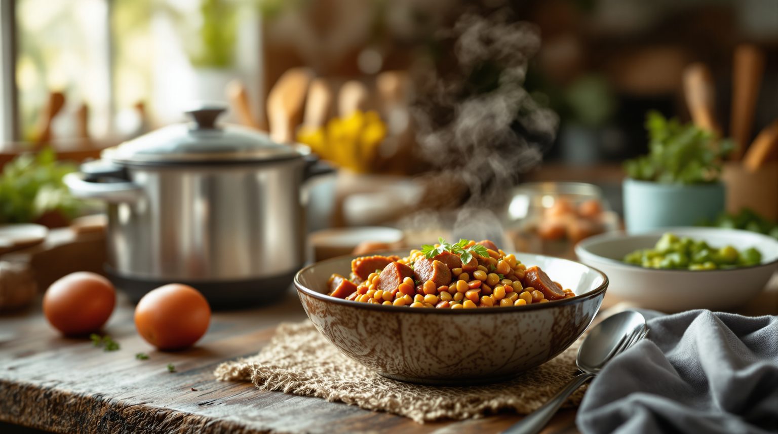 Saucisse lentilles au cookeo : découvrez la recette facile et savoureuse en quelques minutes !